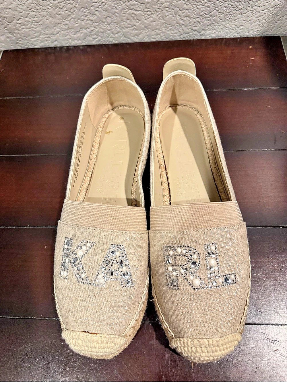 Karl Lagerfeld Blush Beige Espadrilles